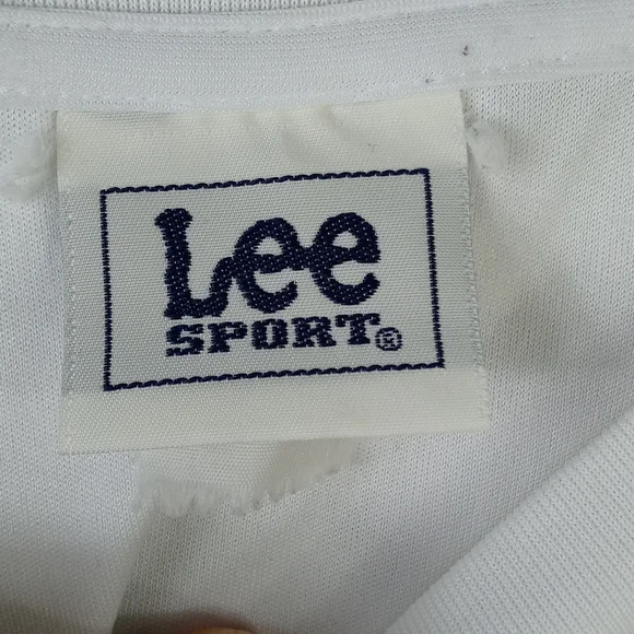 Men's Xl LEE Atlanta Braves embroidered 100% polyester white short sleeve shirt - Picture 5 of 7